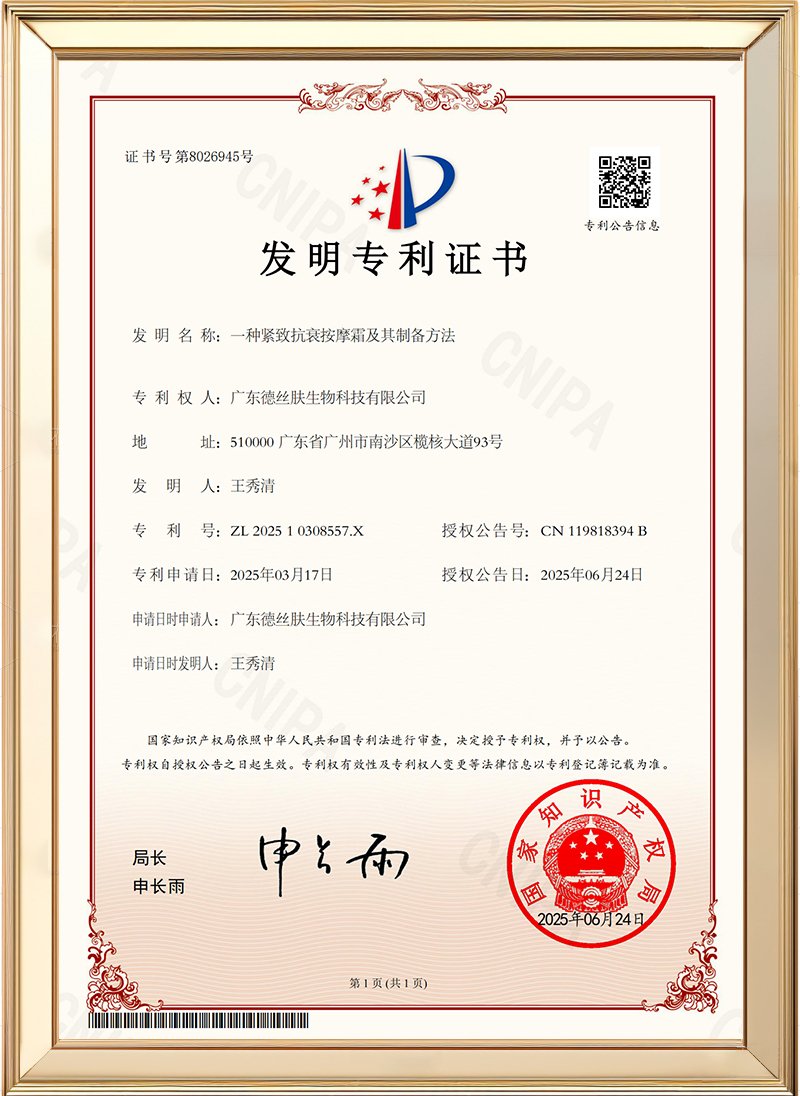 Firming Massage Cream Patent