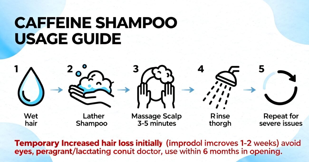 Gebrauchsanweisung und Vorsichtsmaßnahmen für Koffein-Shampoo