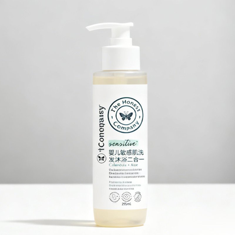 Shampoo detergente e lavaggio corpo 2 in 1 per pelli sensibili