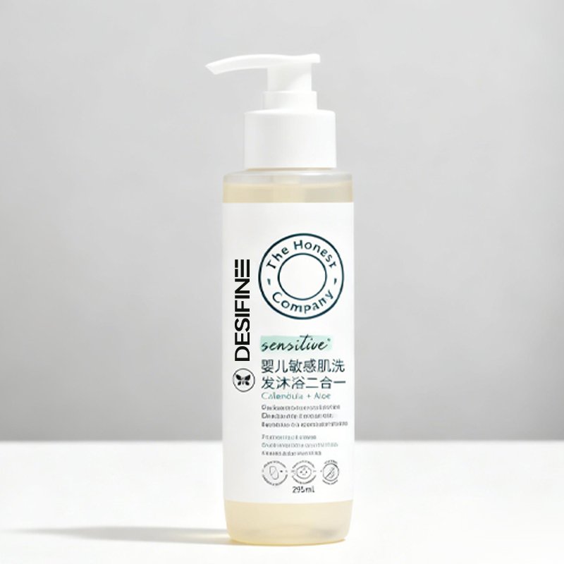 Shampoo detergente e lavaggio corpo 2 in 1 per pelli sensibili