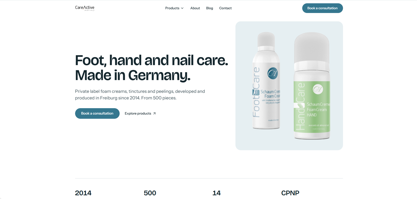 CareActive private label foot cream